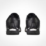 Powerlace Urban Leather auto-lacing leather shoe in Black/White, rear view