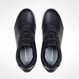 Powerlace Urban Leather auto-lacing leather shoe in Black/White, top view