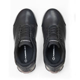 Powerlace Urban Leather Wide auto-lacing leather shoe in Black/Cream, top view