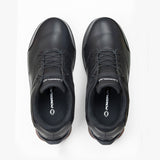 Chaussure autolaçante large Powerlace Urbain Cuir en Noir, vue de dessus
