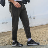 Powerlace Urban Leather auto-lacing leather shoe in Black/White, lifestyle view