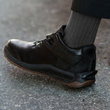 Chaussure autolaçante Powerlace Urbain Cuir en Noir, photo en situation